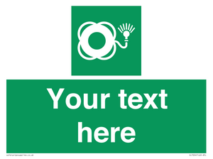 Custom sign safe condition Lifebuoy with light